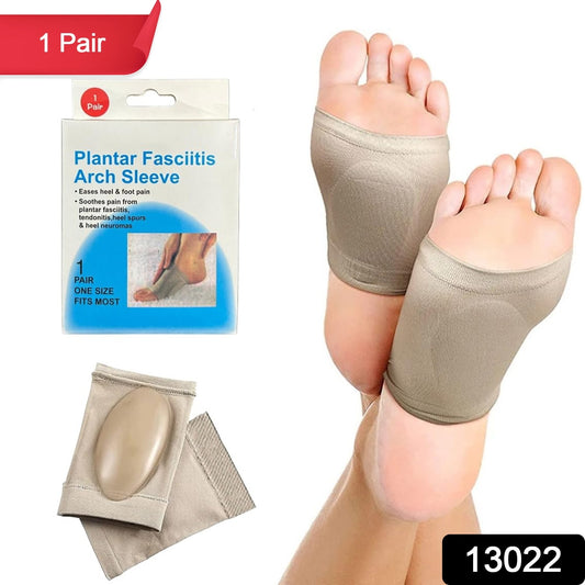 13022 Foot Arch Support For Men  Women  Medial Arch Support For Flat Feet Correction Sleeve With Cushion  Plantar Fasciitis Leg Foot Pain Relief Product  Foot Care For Orthopedic Shoes Slippers (1 Pair)