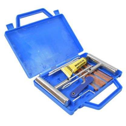 Portable Tire Repair Kit Tyre Repairing Tool Set With Box (13 Pcs Set)