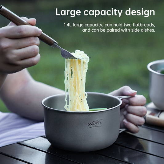 Titanium Alloy Camping Pot - Lightweight Collapsible Outdoor Cooking Pot