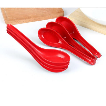 2393 Microwave Safe Unbreakable Colorful Soupdessert Spoons Food Grade Set Of 6 Pcs