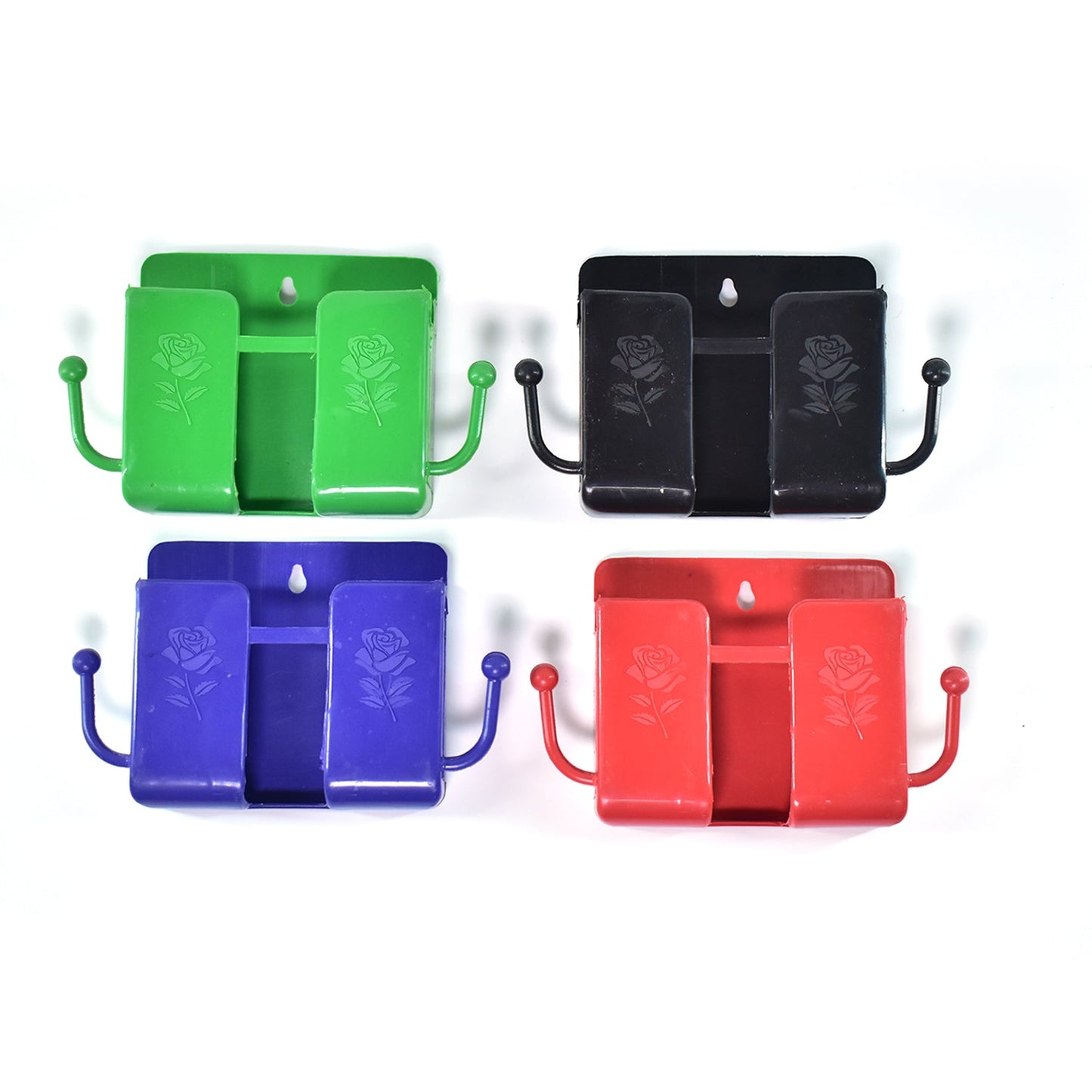 6201a Wall Mounted Storage Boxremote Storage Organizer Case With 2 Side Hanging Hooks.