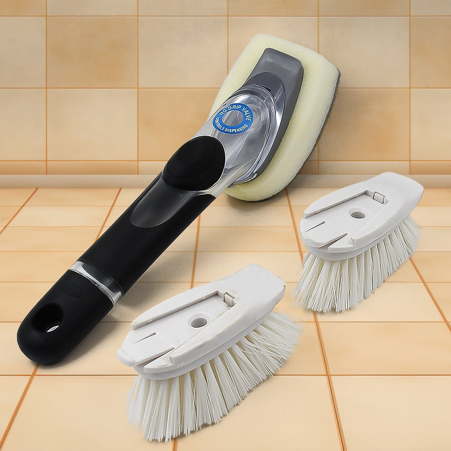 Dish Scrubber With Soap Dispenser Soap Dispensing Dish Brush Set (1 Set)