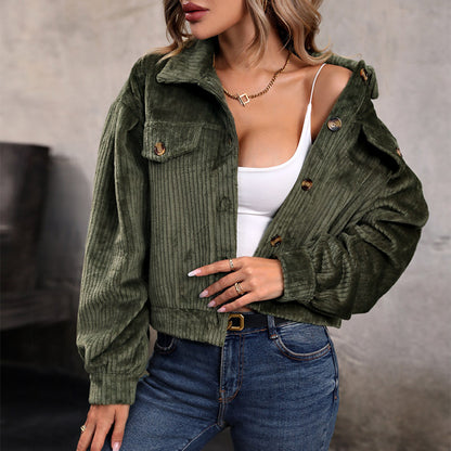 Women's Plush Casual Solid Color Jacket