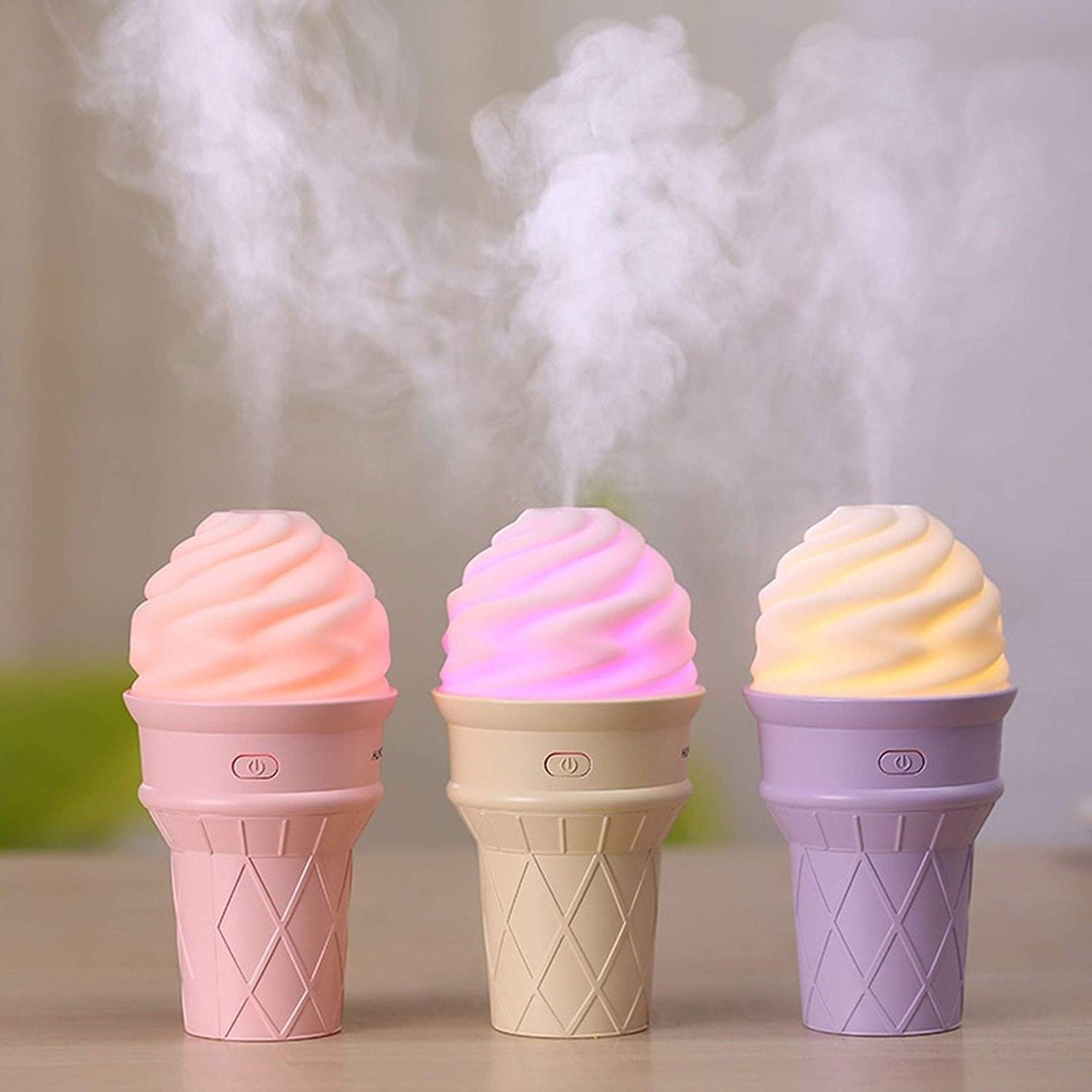 0396 Ice Cream Design Led Humidifier For Freshening Air  Fragrance (Multicoloured)