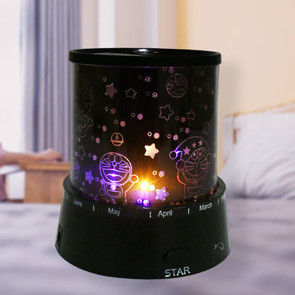 Led Projector Night Light Amazing Lamp 3 Battery Operated Lamps Rotation With The Music Function Master For Kids Bedroom Home Decoration Nightromantic Gift (Battery Not Included  1 Pc)