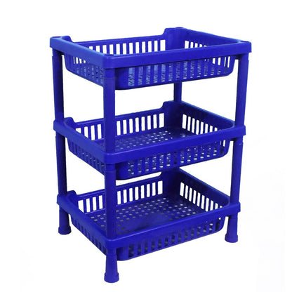 0803 Multipurpose Plastic Storage Rack Oraganiser - 3 Pcs