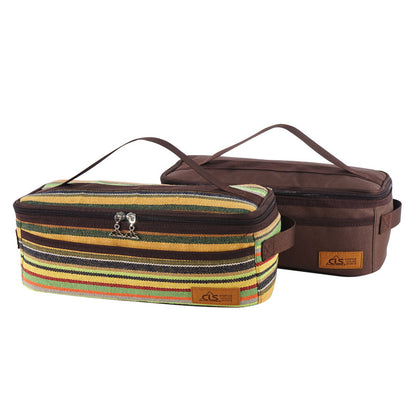 Outdoor Camping Cookware Storage Bag Camping Barbecue Tableware Storage Bag Self-Driving Travel Cosmetic Bag Portable Wash Bag