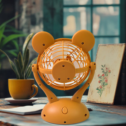 Cartoon Shape Mini Fan Usb Powered  Battery Operated (Battery Not Include  1 Pc)