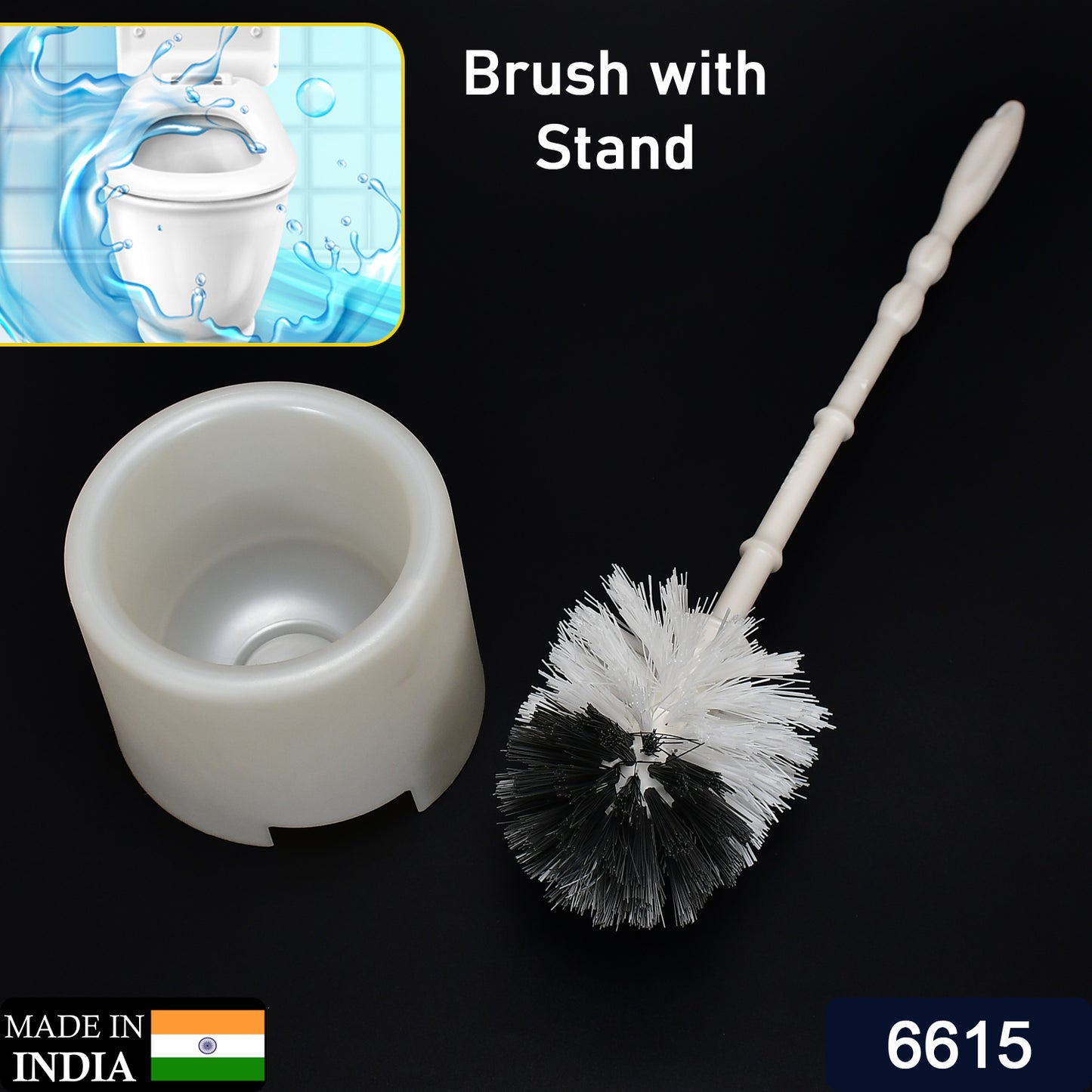 6615 Toilet Cleaning Brush With Potted Holder