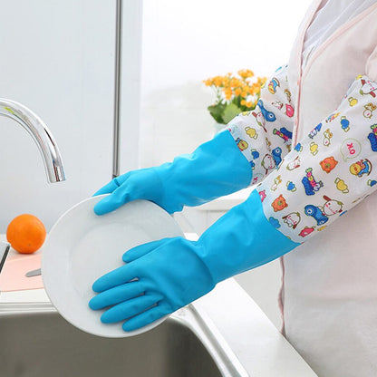 4855 2 Pair Large Blue Gloves For Different Types Of Purposes Like Washing Utensils Gardening And Cleaning Toilet Etc.