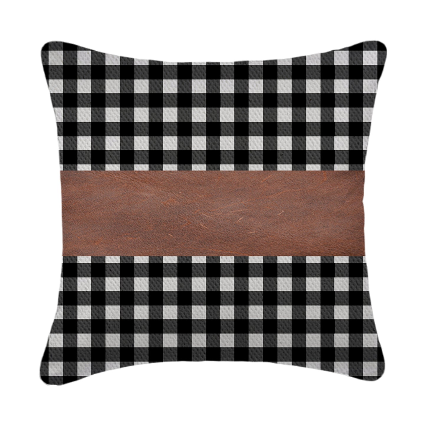 Pillow Covers Leather  Cotton Cushion Covers (17  17 Inch  1 Pair  2 Pc)