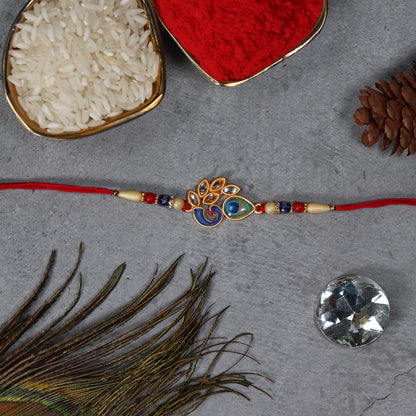 Traditional Peacock Design Rakhi