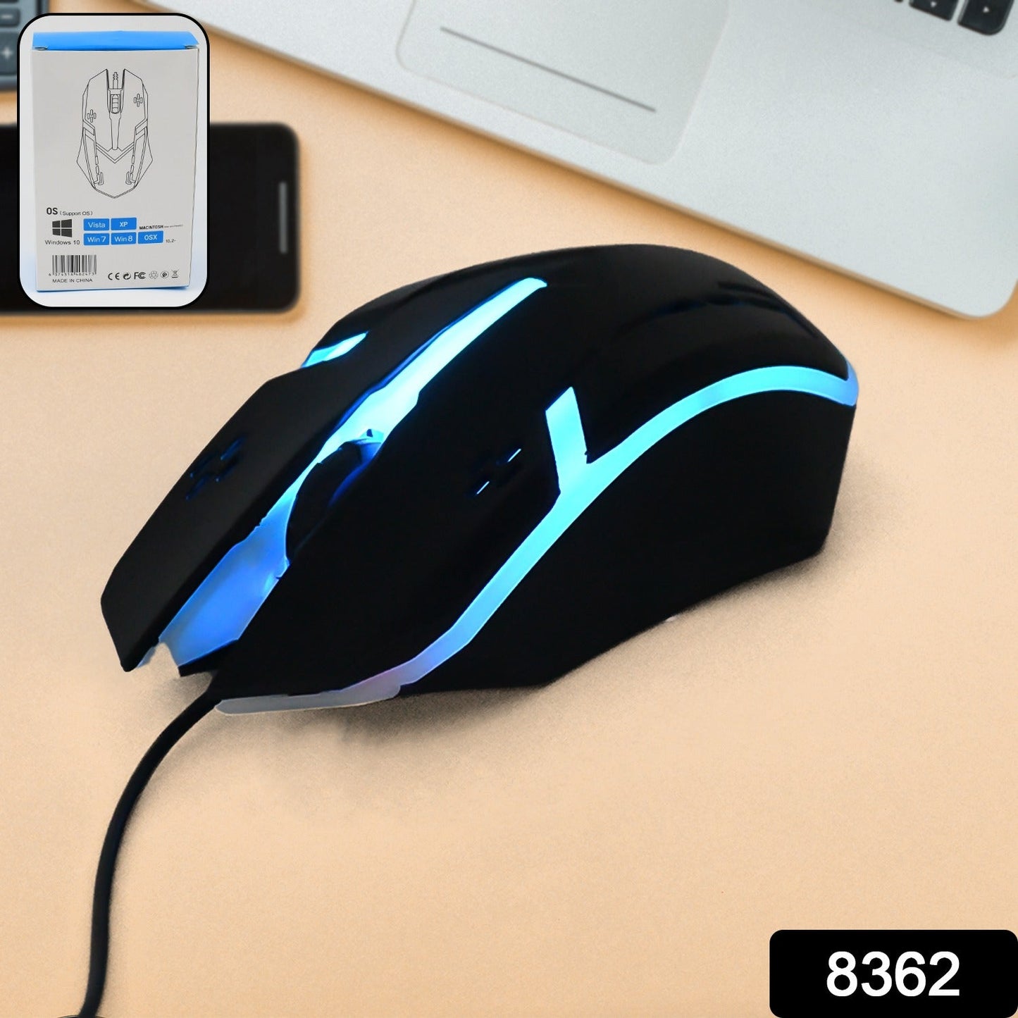 Computer  Laptop Usb Wired Optical Mouse (1 Pc)