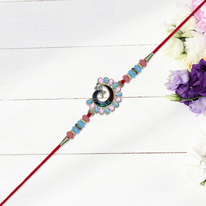 Stylish Circular Peacock Rakhi
