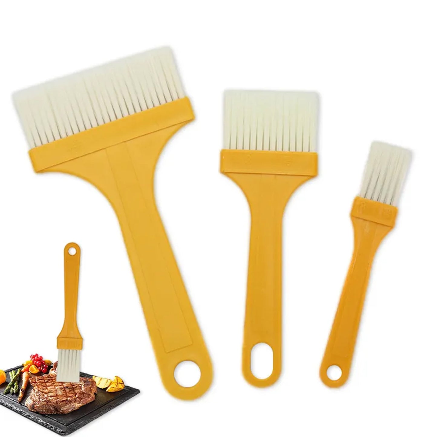 Multifunction Basting Brush Barbecue Brush For Cooking Pastry Brush Baking (3 Pcs Set)