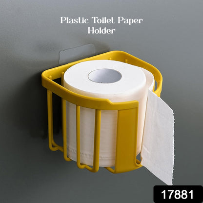 17881 Toilet Paper Holder Bathroom Tissue Roll Wall Mounted Plastic Bathroom Toilet Paper Roll Holder Tissue Holder With Storage And Dispenser For Bathroom Kitchen Washroom  14 X 13.5 X 11 Cm