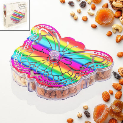 Butterfly Shape 4 Compartment Multipurpose Box  Dry Fruit Box (1 Pc)