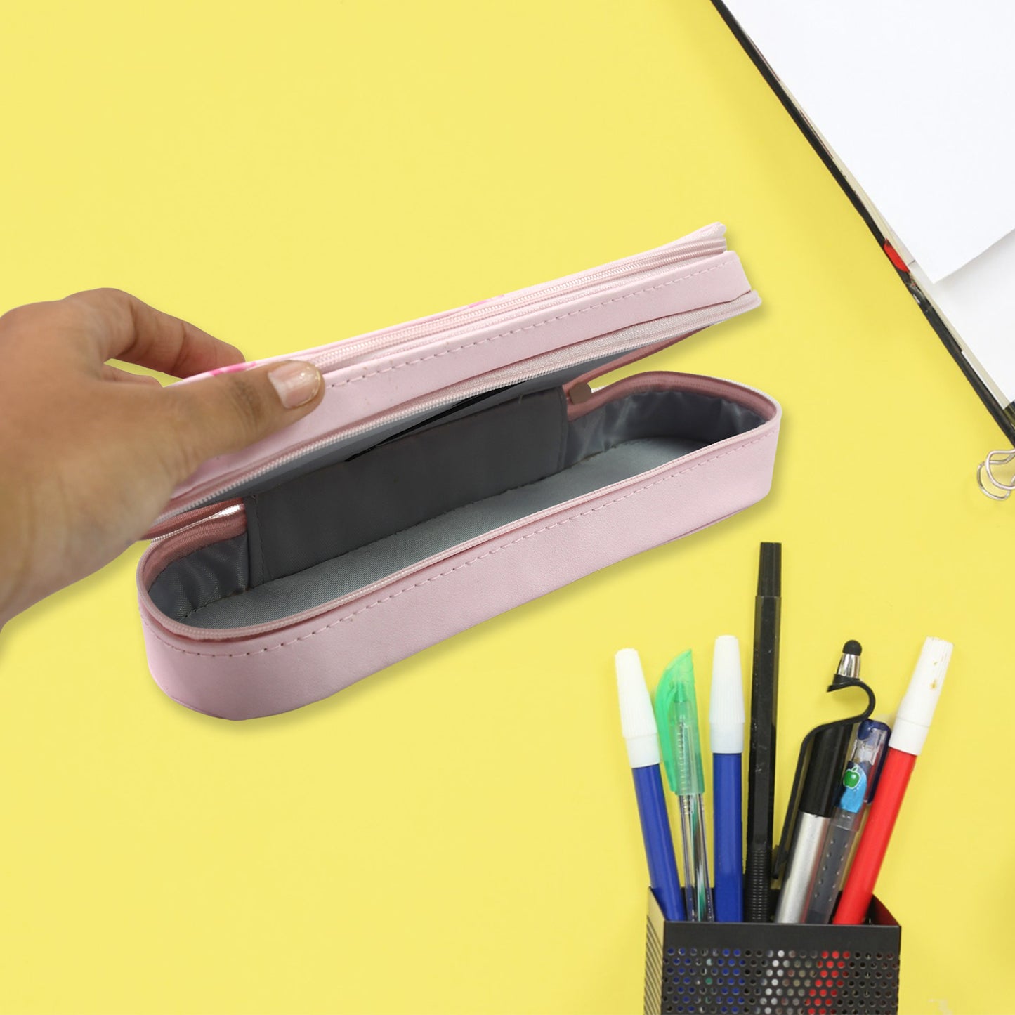 Double Layer Large Capacity With Multi-functional Pencil Case (1 Pc)