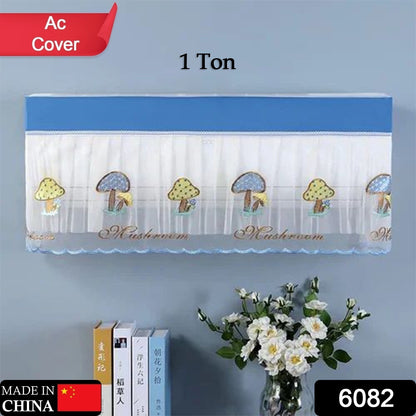 6082 Ac Cover Air Conditioning Dust Cover Folding Designer Ac Cover For Indoor Split Cover Washable Foldable Dustproof Cover  ( Approx 1 Ton  Mix Design  1 Pc)