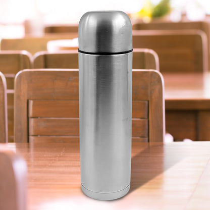 Vacuum Flask Without Cover 188 Stainless Steel  Hot And Cold Water Bottle With Push-down Lid  Double Walled Stainless Steel Bottle For Travel Home Office School Picnic (1000 Ml)