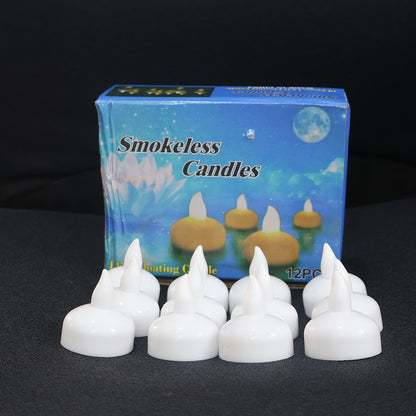 Led Floating Smokeless Candles (12 Pc)