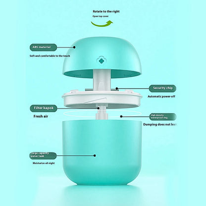 6785 Portable Lighting Mini Humidifier Usb Personal Desktop Air Humidifier For Baby Bedroom Travel Office Home With Light Cool Mist Humidifier Essential Oil Diffusers Cool Mist Humidifiers (250 Ml)