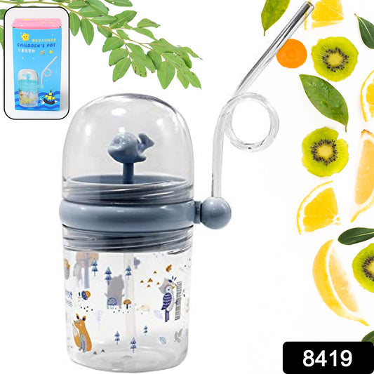 8419 Baby Drinking Cup With Straw And Lid Water Whale Spray Fountain Sippy Cup Bottles Childrens Pot Toddler Tumbler Mug Spill Proofbirthday Party Gift Drinking Cup (1 Pc)