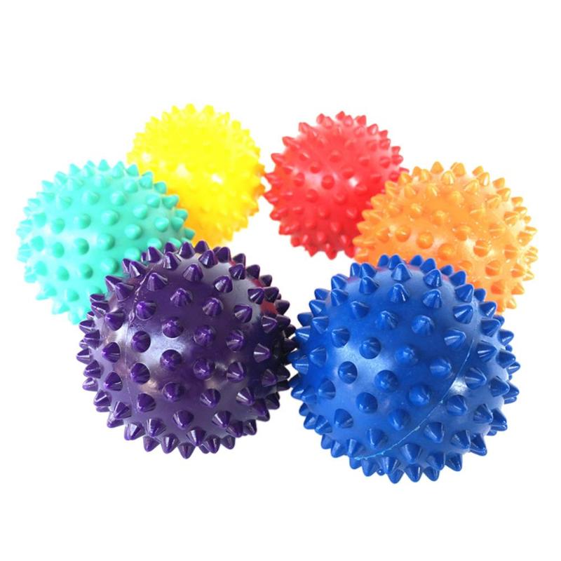 1pc PVC Spiky Massage Ball Trigger Point Sport Fitness Hand Foot Pain Stress Relief Plantar Muscle Relax Ball Massager