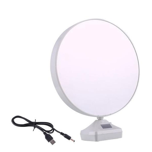 0860 Plastic 2 In 1 Mirror Come Photo Frame With Led Light