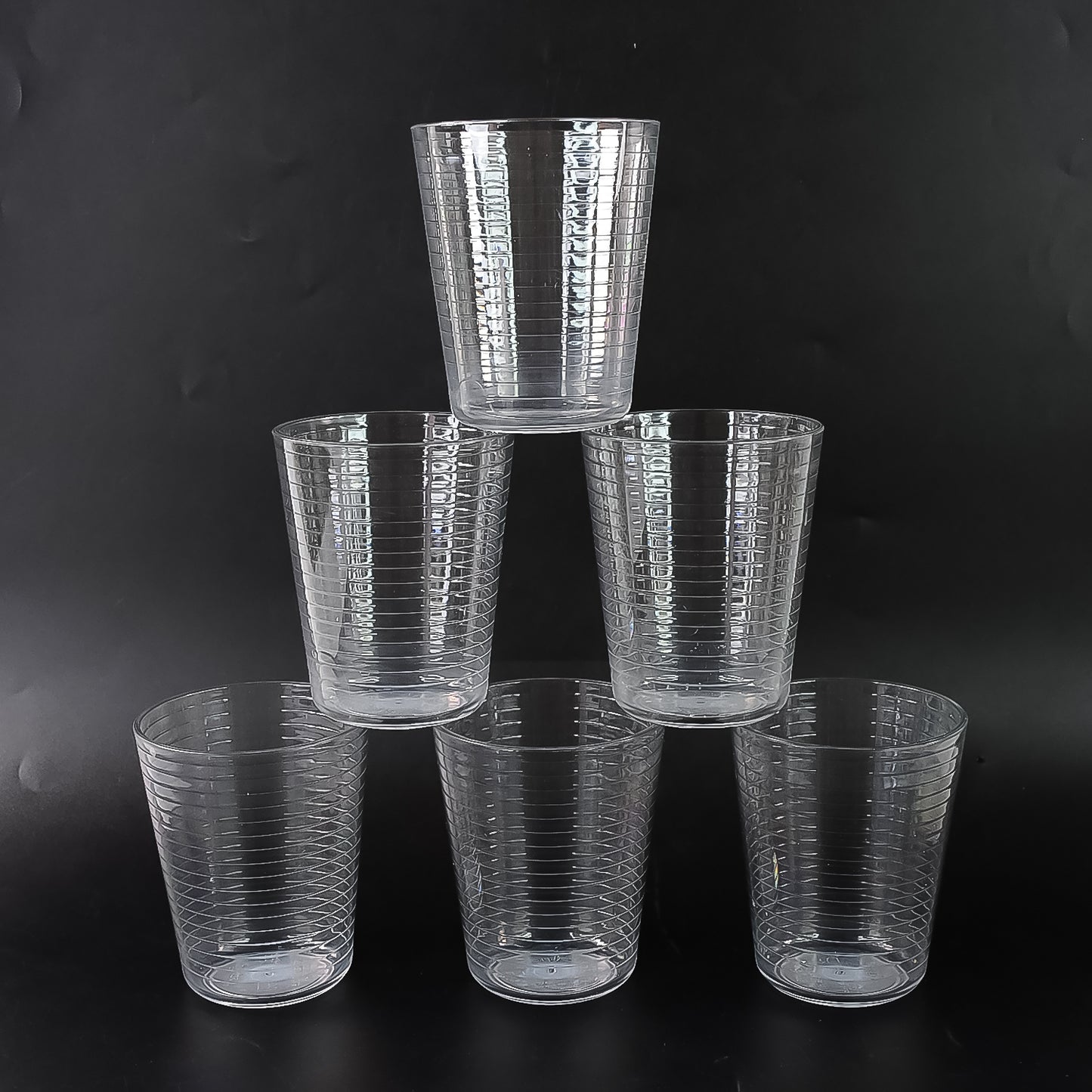 Apex Pyramid Ringo Plastic Glass  300ml Approx  Durable Crystal-clear Tumbler
