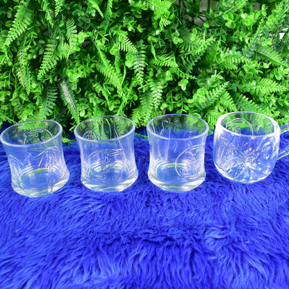 Glass 3 Pc Tumbler  1 Pc Cup Set (4 Pcs Set)