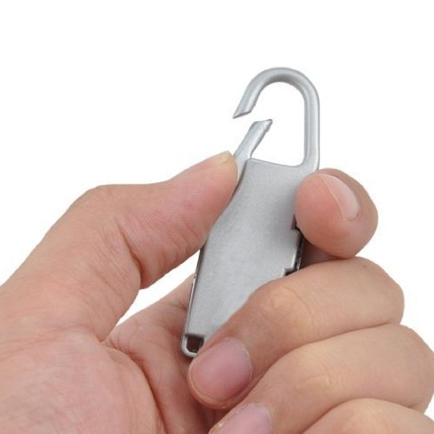 Silver Tone Motorcycle Bike Helmet Lock Portable 3 Digit Security Resettable Lock Anti-theft Luggage Lock