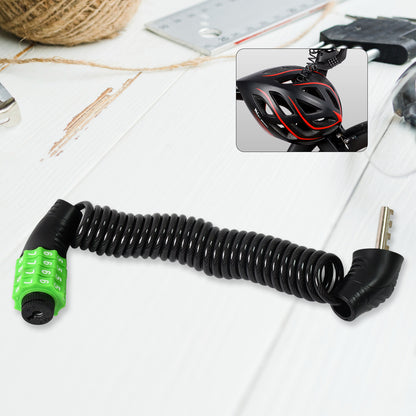 Spiral Cable Lock  4-digit Combination Code  Bicycle Security Lock (1 Pc)