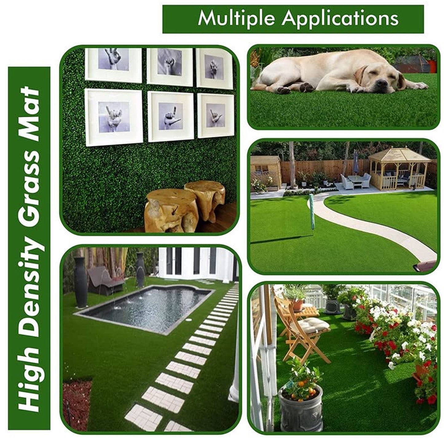 0612 Artificial Grass For Balcony Or Doormat Soft And Durable Plastic Turf Carpet 58x38cm