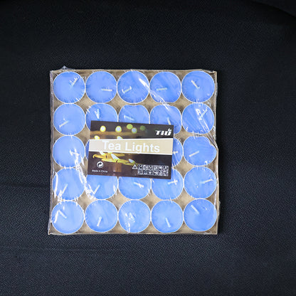 Blue Scented Tea Light Candles (25 Pc  Set)