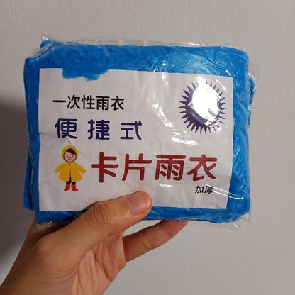 1425 Plastic Pocket Sized Raincoat Reusable Free Size Raincoat