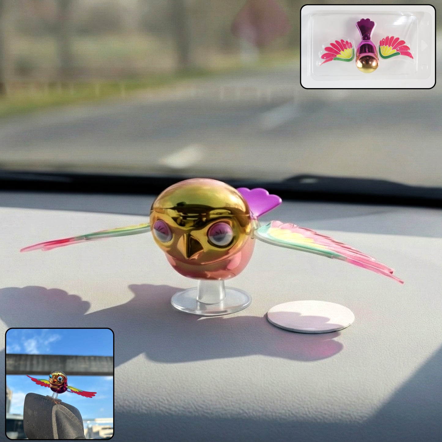 Wind Flying Bird Dashboard Decoration (1 Pc)