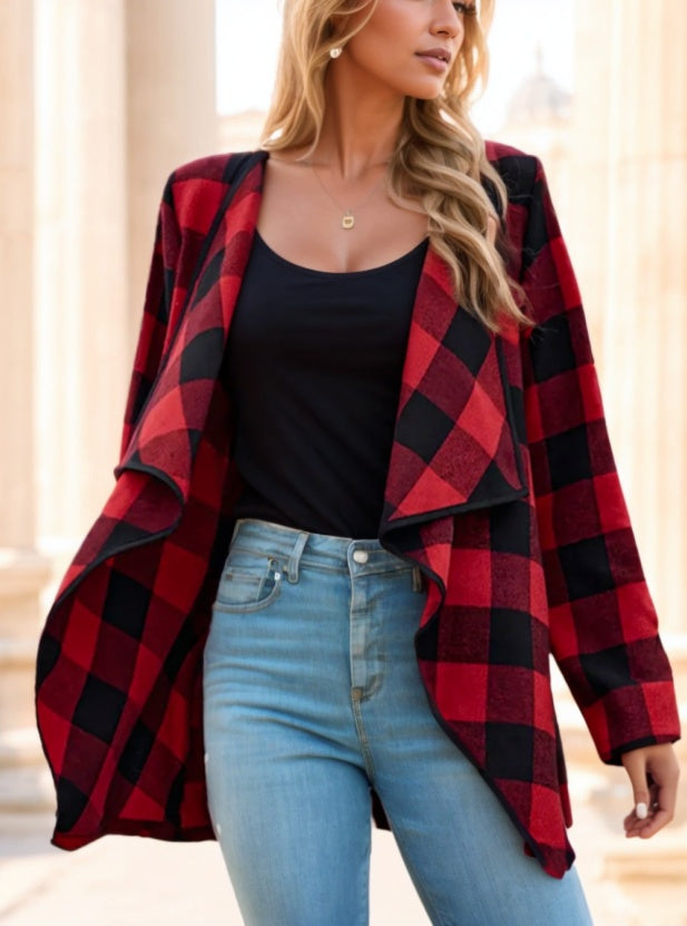 Women'S Plaid Trench Coat