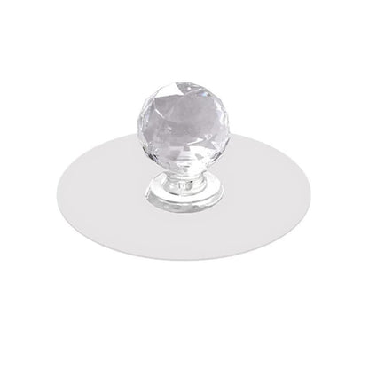 17798 Clear Cabinet Drawer Knobs  Hook Diamond Crystal Shaped Pulls Handles For Wardrobe Kitchen Cupboard Bathroom Dresser Furniture Door Window (1 Pc)