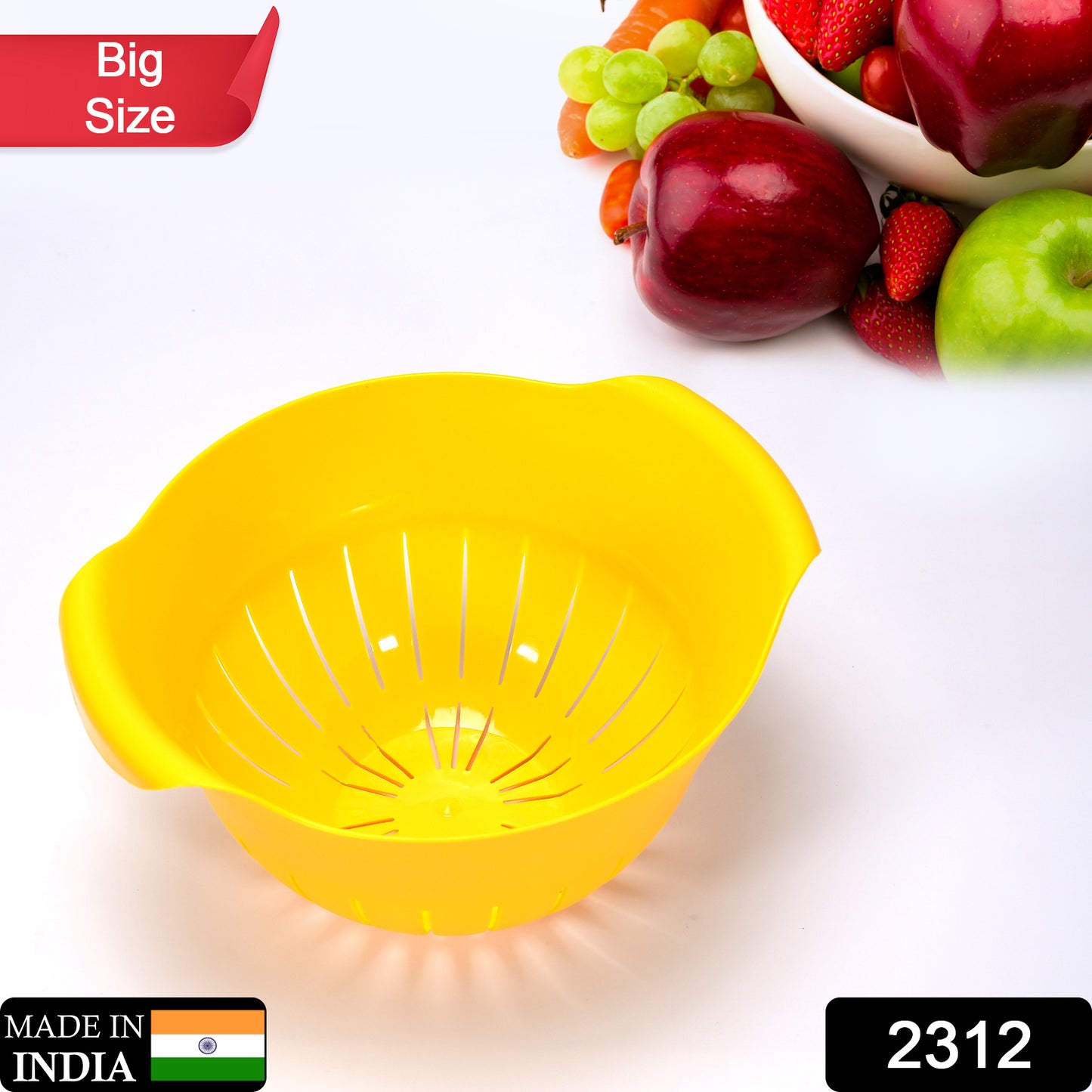 2312 Plastic Fruits Vegetable Noodles Pasta Washing Bowl  Strainer