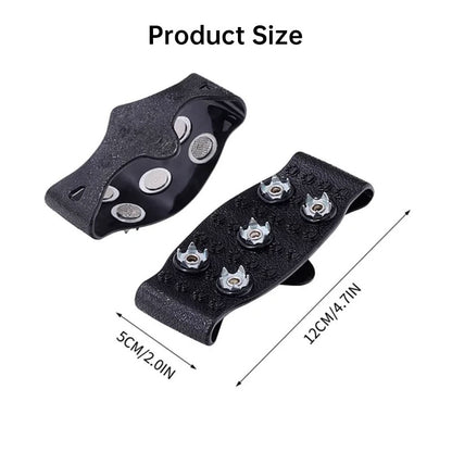 5-Point Adjustable Ice Cleats | Non-Slip Crampon Spikes for Hiking & Winter Walking on Ice