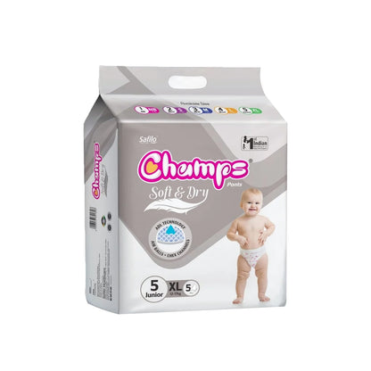 0961 Baby Diaper High Absorbent Pant Diapers  Champs Soft And Dry Baby Diaper Pants Xl  54 Pcs (Extra Large  Xl54 Pieces)