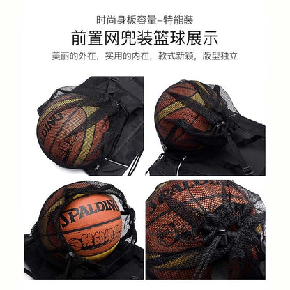 Basketball Duffel Bag Large Capacity Outdoor Sports Bag Travel Bag Cycling Bag Helmet Bag Hidden Mesh Bag