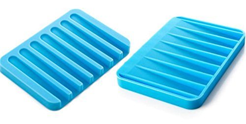 0810 Silicone Soap Holder Soap Dish Stand Saver Tray Case For Shower