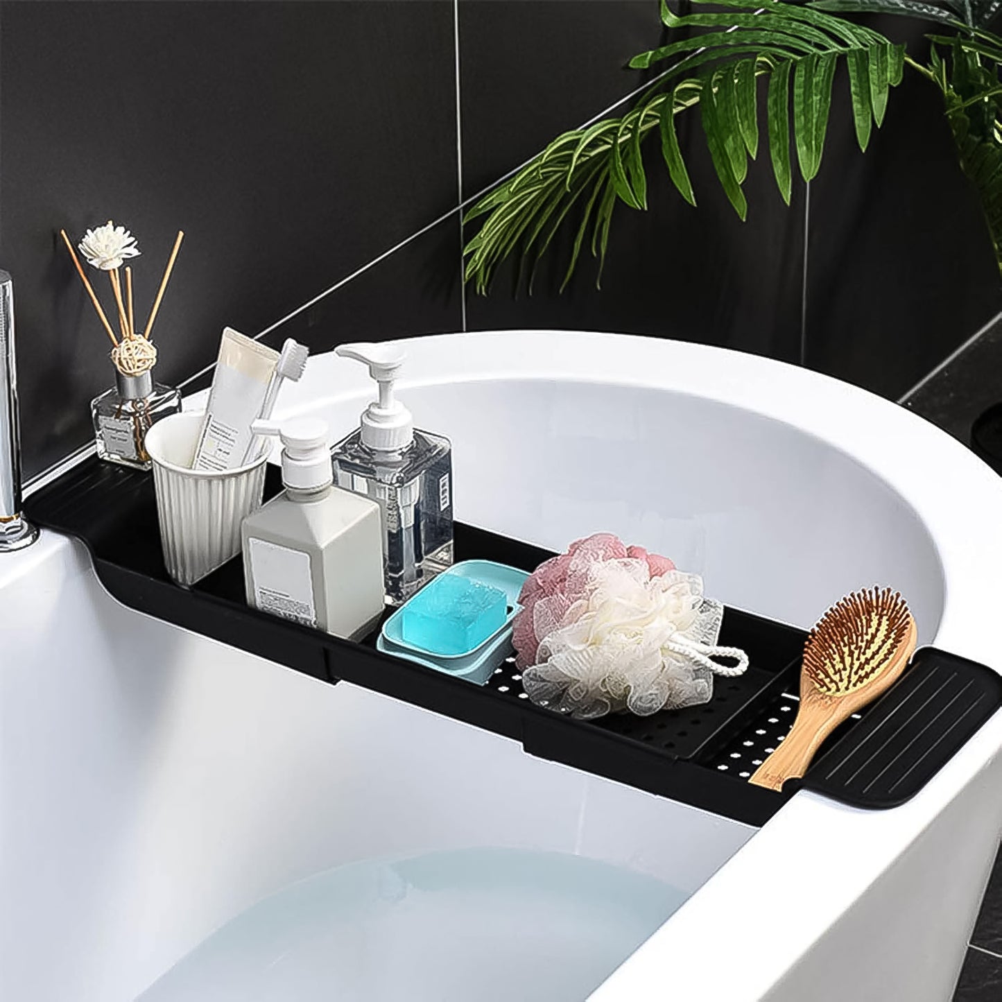 Retractable Bath Caddy Retractable Bathtub (78 Cm Long Adjust  1 Pc  With Brown Box)