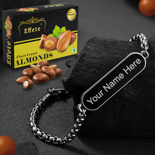 Elegant Duo Personalized Bracelet  Gourmet Chocolate Gift Combo