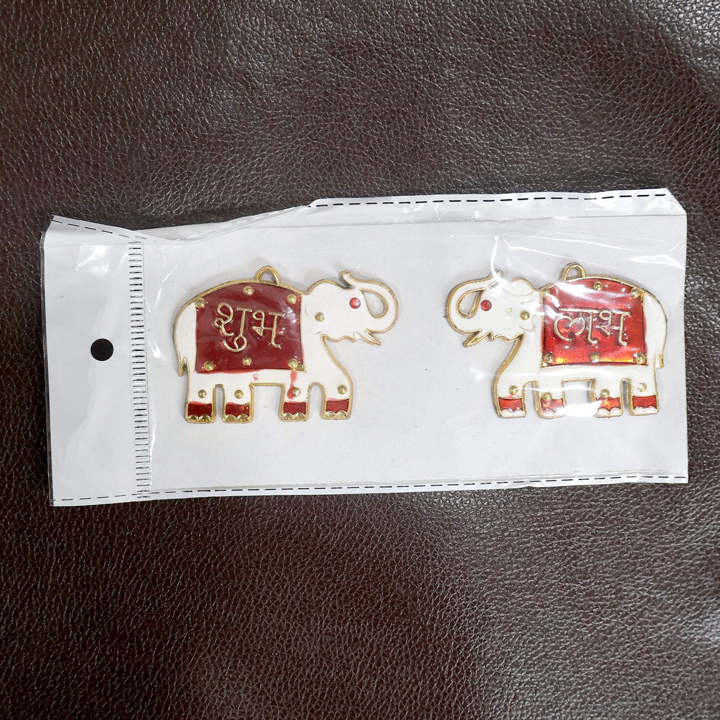 Shubh Labh Elephant Decorative Wall Hangings (2 Pc)