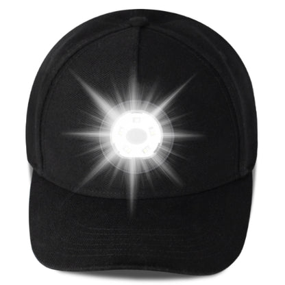 Head mounted lighting sun hat LED light luminous peaked cap removable and washable golf hat