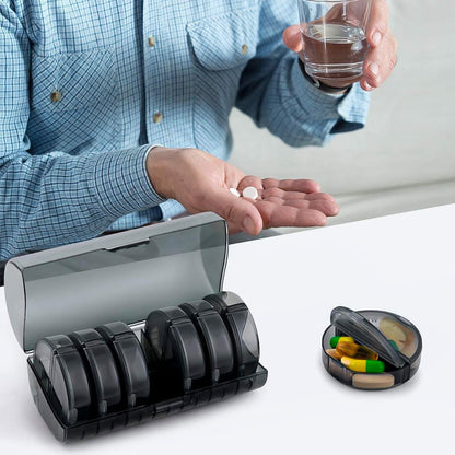 6989 Weekly Pill Organizer 2 Times A Day Travel 7 Day Pill Box Twice A Day Daily Medicine Pill Case With Large Compartments