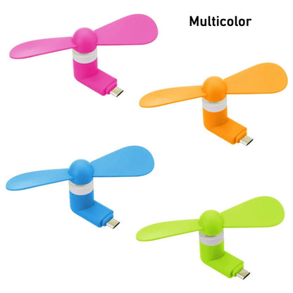 Micro  Android Usb Mini Fan Flexible Usb Fan (1 Pc  With Card Packing)